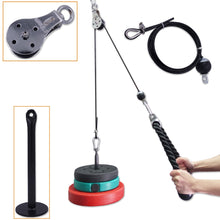 Load image into Gallery viewer, Home Workout Fitness Pulley Cable System
