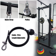 Load image into Gallery viewer, Home Workout Fitness Pulley Cable System
