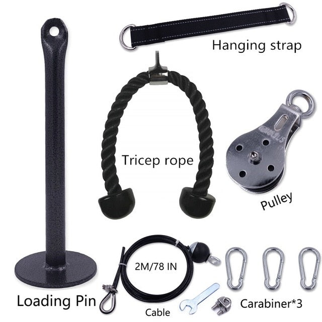 Home Workout Fitness Pulley Cable System
